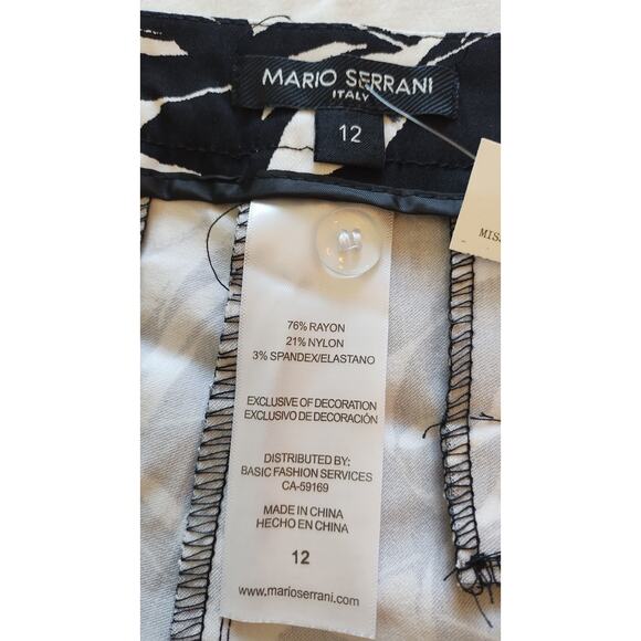 NWT Mario Serrani Italy Comfort Stretch Control non-denim Bermuda Shorts Sz 12 - Picture 11 of 13